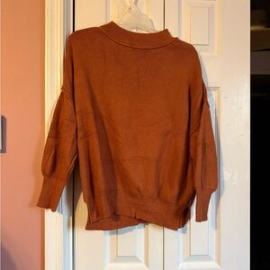 Elegant Copper Turtleneck Sweater